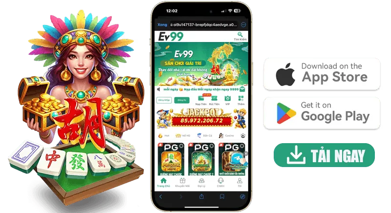 Banner quảng cáo god66 app với nút tải ứng dụng
